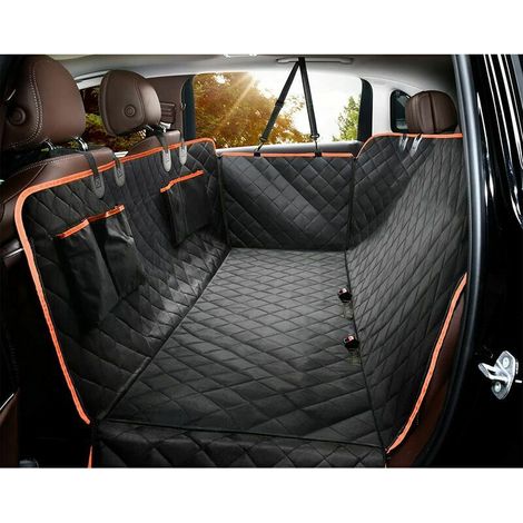 Housse de siège de chien noir pour tapis de voiture pour siège arrière, housse de siège de chien imperméable et résistante aux rayures