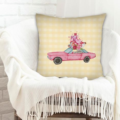 Housse de coussin carrée standard 45x45cm à fermeture éclair invisible pour mariage la saint-valentin (1/5)