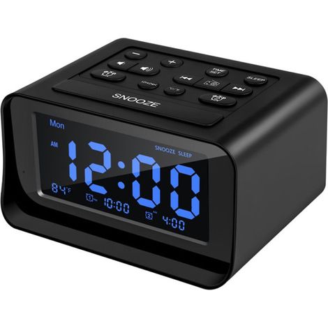 Réveil Numérique Radio LED pour Chambre - Port de Charge USB - Contrôle de la Température - Horloge de Bureau Électronique (1/5)