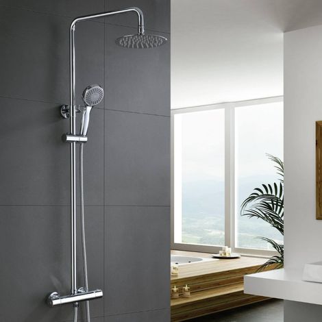 Imex columna ducha termostática con grifo cromado (1/5)