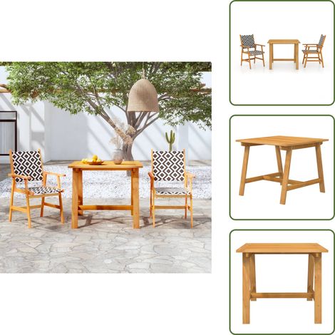 Arredamento da giardino - vidaXL Set Mobili da Pranzo per Giardino 3 pz Legno Massello di Acacia - Sedie in legno