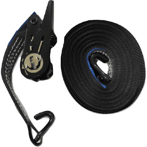 25MM Black Ratchet Strap 10M with J Hook - 0.8 Ton Tie Down Trailer Cargo Truck (1/5)