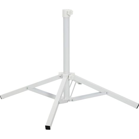 Support de parasol Blanc Acier pour 25-32 mm Poteau vidaXL (1/5)