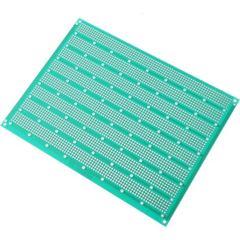 Plaque D'essai Verte Multi-Fonction en Matériau Synthétique pour Projets DIY, Carte de Circuits Imprimés Unilatérale Performance de Soudure (1/5)