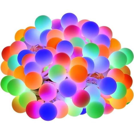 Guirlande lumineuse extérieure 100 LED 13m – 8 modes d'éclairage – IP44 pour extérieur – Câble d'alimentation 3m – (1/5)