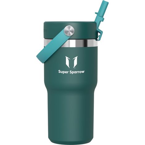 Gourde Isotherme avec Paille 620ml Tumbler Mug Isotherme Inox (1/5)