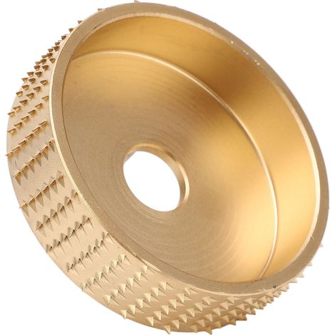Disque de polissage pour meuleuse d'angle en acier au carbone résistant à l'usure, pour le travail du bois, finition or (1/5)