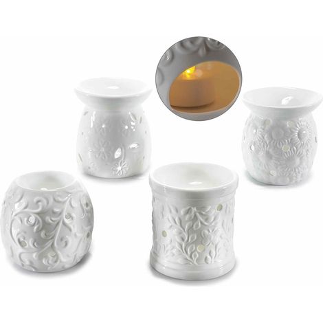 Brucia essenze in ceramica decorata profumatore per ambienti 4 pezzi (1/2)