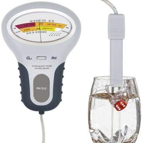 PC-102B CL2 Chlor- und pH-Analysator mit Sonde – Wasserqualitätsanalysator für Schwimmbäder und Spas (1/5)