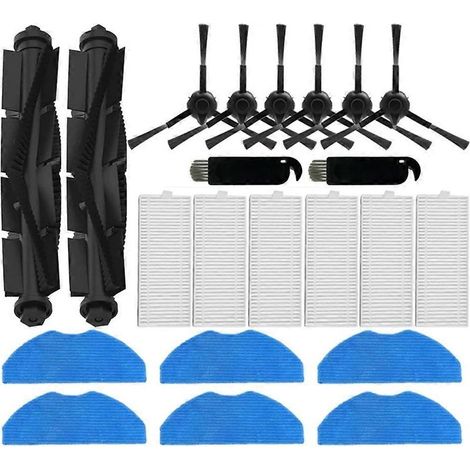 Filtre de brosse latérale principale et serpillière HEPA pour aspirateur robot Polaris PVCR 6001 IQ Home Aqua/Beko VRR80214VB VRR94314VB (1/5)