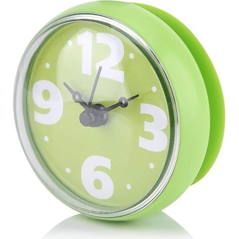 Horloge murale à ventouse étanche, accessoire de salle de bain pour miroir, fenêtre, douche, chambre, salon (1/5)