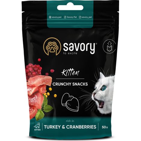 Friandise savoureuse de qualité supérieure pour chaton Junior Dinde Canneberge 50g (1/5)