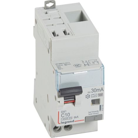 Disjoncteur Modulaire DX3 1P+N Courbe C 10A Type F 6kA - LEG410760