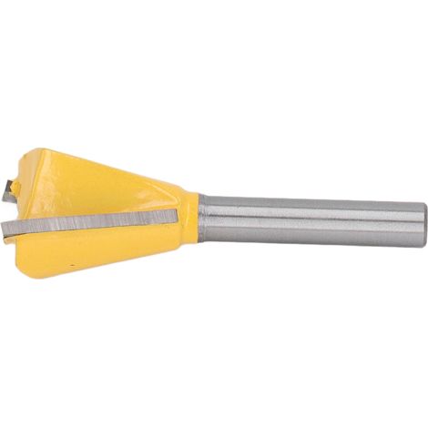 Fraise à queue cannelée 6mm 1/4po queue en acier tungstène revêtu PTFE pour rainurage bois artisanat forme queue d'aronde efficace 1 pièce (1/5)