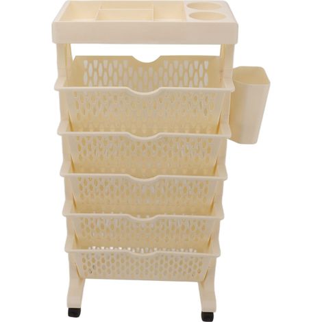Étagère à livres mobile rotative, bibliothèque amovible multicouche avec roulettes, pour chambre, dortoir ou bureau, couleur kaki (1/5)