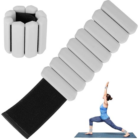 Ensemble de 2 poids de 2 lb pour poignets et chevilles, réglables et portables, pour l'exercice. (1/5)