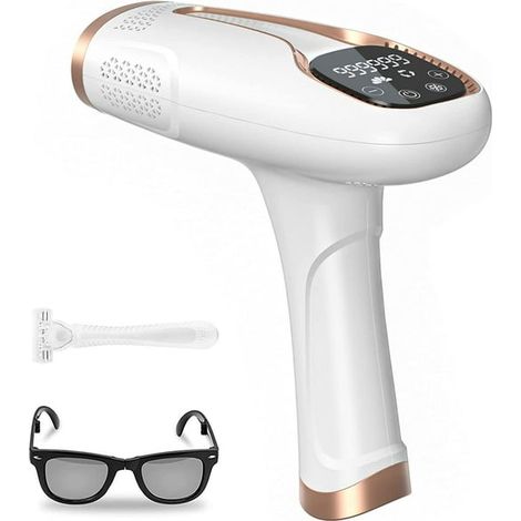 Épilateur Laser Homme Femme IPL Domicile Dispositif Professionnel Visage Corps 999999 Flashs Lumière Permanente Appareil Sans Douleur (1/5)
