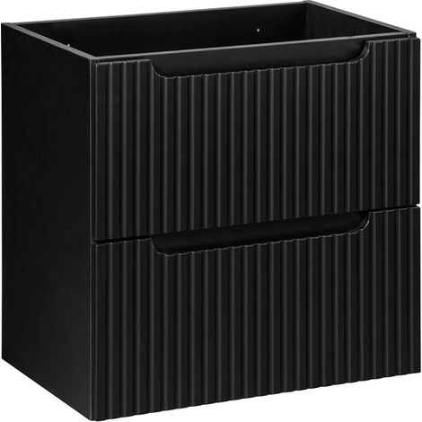 Mueble bajo lavabo 60cm 2 cajones Riva Negro (1/4)