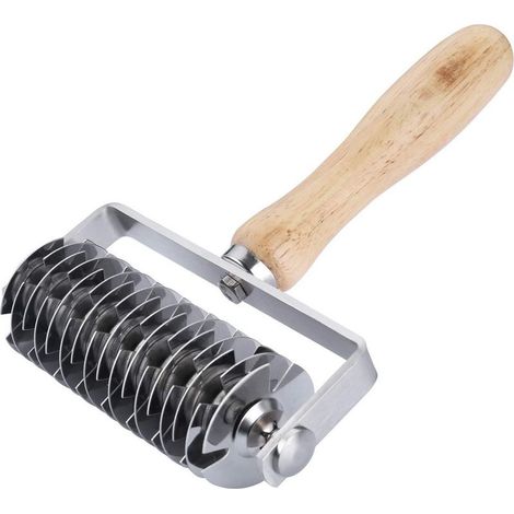 Rouleau Cutter en Acier Inoxydable pour Pizza, Couteau Rotatif Multifonction pour Pâtes, Gâteaux et Pâtisseries, Lame Tranchante pour Fondant et Pâte à Pizza, Accessoire de Cuisine (1/5)