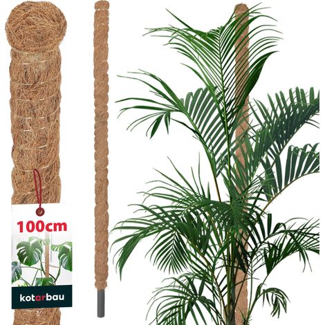 KOTARBAU® Tuteur Plante - Tuteur Coco -  ⌀ 2.5 x 100 cm - Fibre de Coco -  Tuteurs pour Monstera - Marron - pour Plantes Grimpantes (1/5)