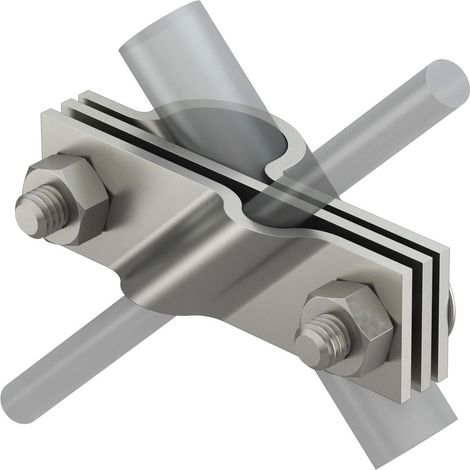 OBO Bettermann Anschlussschelle für Rund- und Flachleiter 20mm Edelstahl, rostfrei A2 1.4301, 5 Stück, 5001617