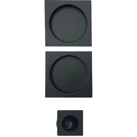Tirador uñero aluminio negro puerta corredera 10x4cm (1/2)