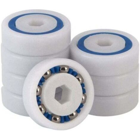 Pack of 8 replacement ball bearings, XU, Polaris 9-100-1108 compatible with hexagonal bearings - (1/4)
