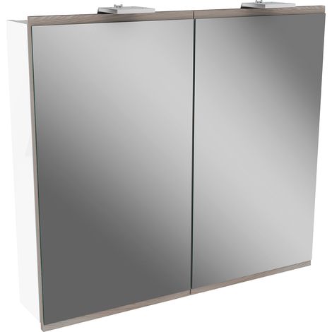 FACKELMANN Lima Spiegelschrank 80cm Korpusfarbe: Weiß Matt (1/2)
