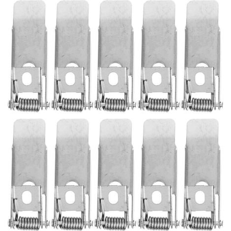 10 pinces à ressort pour spots encastrés, pinces de montage universelles pour plafonniers et panneaux lumineux, ressorts de montage à haute élasticité, installation facile.