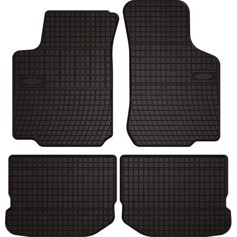 Alfombrillas de goma para coche: Skoda Octavia I liftback, familiar, tour (1996-2010) - negras, a medida