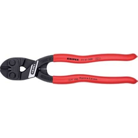KNIPEX 71 31 200 CoBolt® Tronchese a doppia leva rivestiti in resina sintetica atramentata nera 200 mm