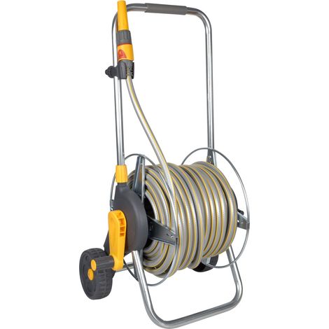 Hozelock 2436R0000 2436 60m Metal Pro Hose Cart & 30m of 12.5mm Hose HOZ2436