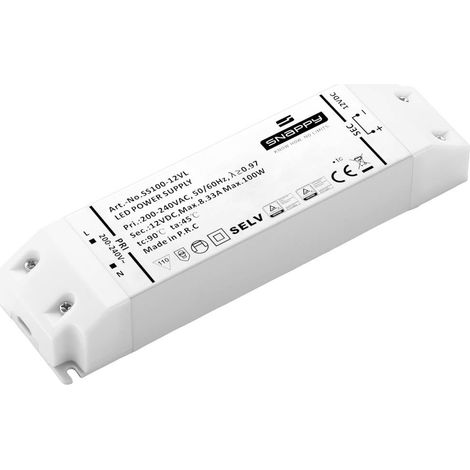 Dehner Elektronik SS 100-12VL Transformateur pour LED, Driver de LED à tension constante 100 W 8.3 A 12 V/DC protection (1/2)