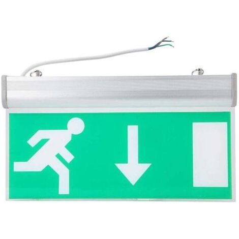 Signe Mené de Sortie, Signe Acrylique D'éclairage de Sortie de Secours LED D'indicateur D'évacuation pour Les Centres Commerciaux, Les Supermarchés, Les Hôtels Faciles à Installer (1/4)