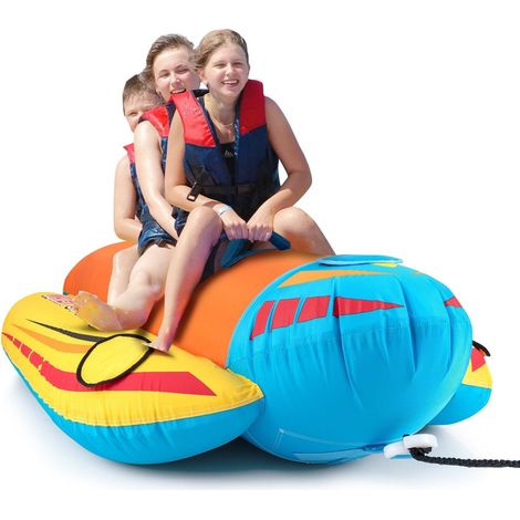 Towable Tube For Boating 1-3 Riders Inflatable Banana Boat w/Cover (1/5)