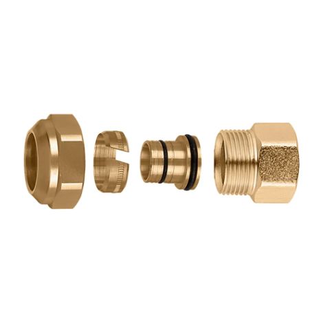 Mechanische Verschraubung für Multilayer komplett mit M-F Kupplung. 3/4 "F - Ø 25x2,5 DARCAL Caleffi 680285 3/4" F - Ø 25x2,5
