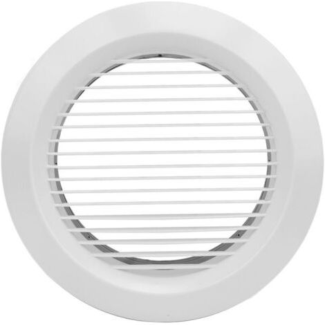 Grille de Ventilation Ronde de 200 Mm, Grille de Ventilation Droite en Plastique ABS Blanc, Grille de Ventilation Légère avec Maille en Nylon, pour Salle de Bain, Cuisine, Bureau (1/4)