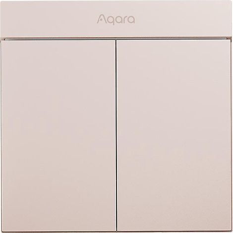 Aqara Smart Wandschalter H1M Neutral MARS-Tech Funk-Lichtschalter mit Zigbee 3.0 Mehrfachsteuerung – 2 Tasten – Rosa