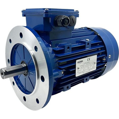 Moteur triphasé CEMER B5, 1.5 KW, 1500 TR/MIN, HA 90, 230/400V, IE1, Alu