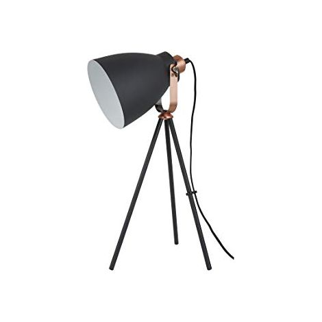 Lampada da Tavolo Vintage Piede Tripode Nero (1/4)