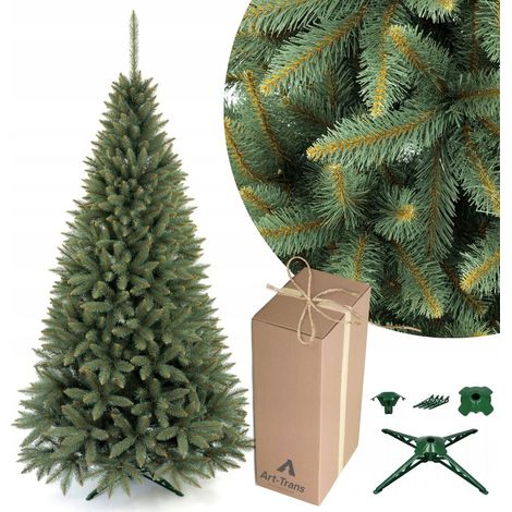 Árbol de Navidad de abeto plateado polaco, denso como la vida misma, 180 cm (1/3)