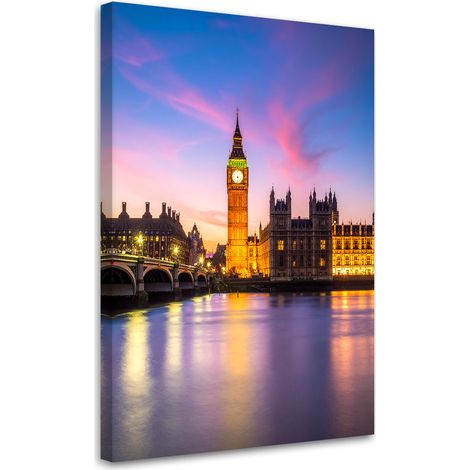 Tableau Moderne, Londres Big Ben Paysage urbain,40x60 (1/4)