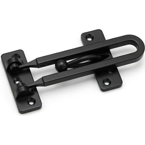 Chaine antieffraction porte acier inoxydable noir mat (1/5)
