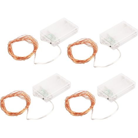 LED-Lichterketten, 5,3 m, 52 LED-Perlen, warmweißes Licht, wasserdicht, zum Selbergestalten, batteriebetrieben (1/5)