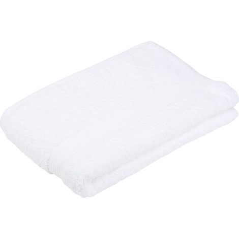 Lot de 2 Serviette de bain, 100% Coton, 550 g/m², 70x140 cm, Bordure rayée, Salle de bain
