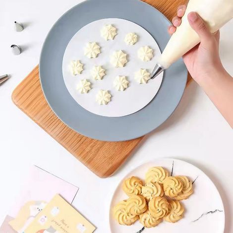1 paquet de poches à douille jetables en PE de qualité alimentaire pour la décoration de gâteaux, biscuits et cupcakes. (1/4)