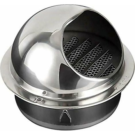 Sortie d'air Murale, Sortie d'air en Acier Inoxydable Hotte Mur Exterieur Exterieur Capuchon Pare-Pluie Capuchon De Ventilation Spherique Couvercle De Ventilation Cuisine 150mm