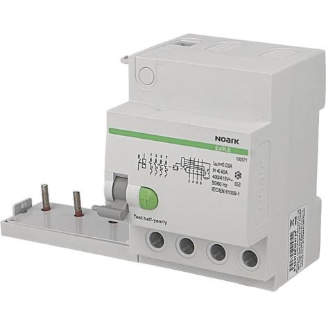 Bloc différentiel tétrapolaire 63A / 30mA type AC Noark Ex9LE
