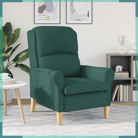 42009844 fauteuil Vert foncé 76 x 94 x 102 cm tissu (1/5)