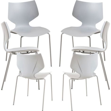 Packs Sillas Comedor - Pack 6 Sillas Plecy - Gris claro (1/5)